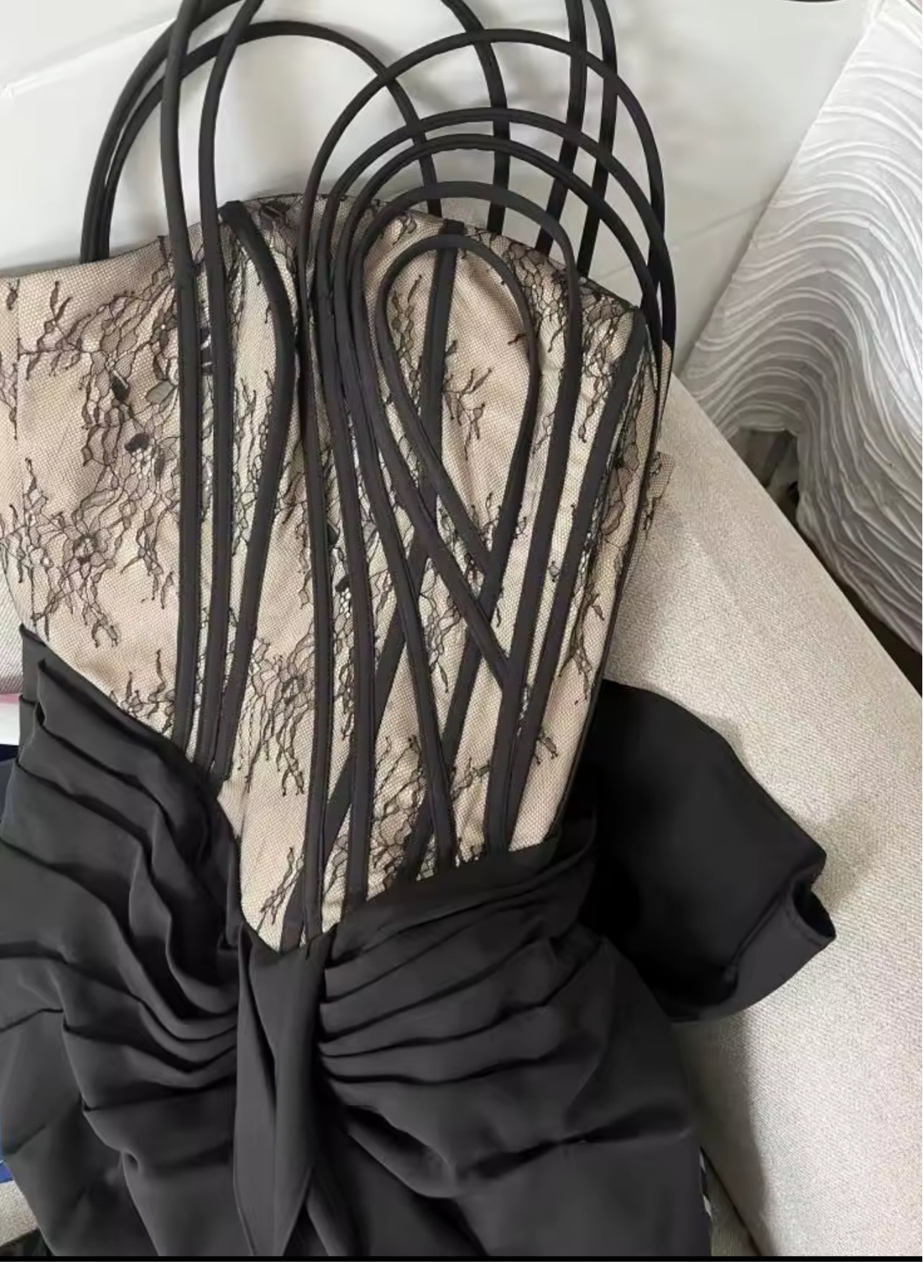 Aileen Black Corset Gown