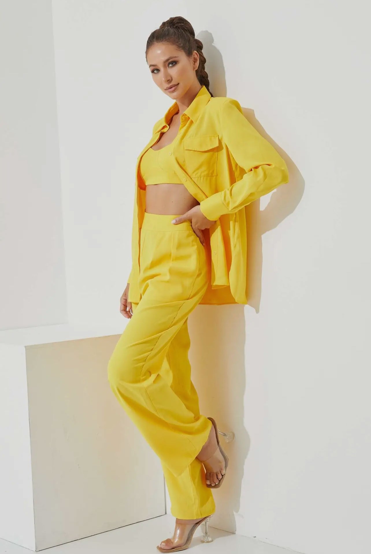 3PC Top & Pant Satin Set