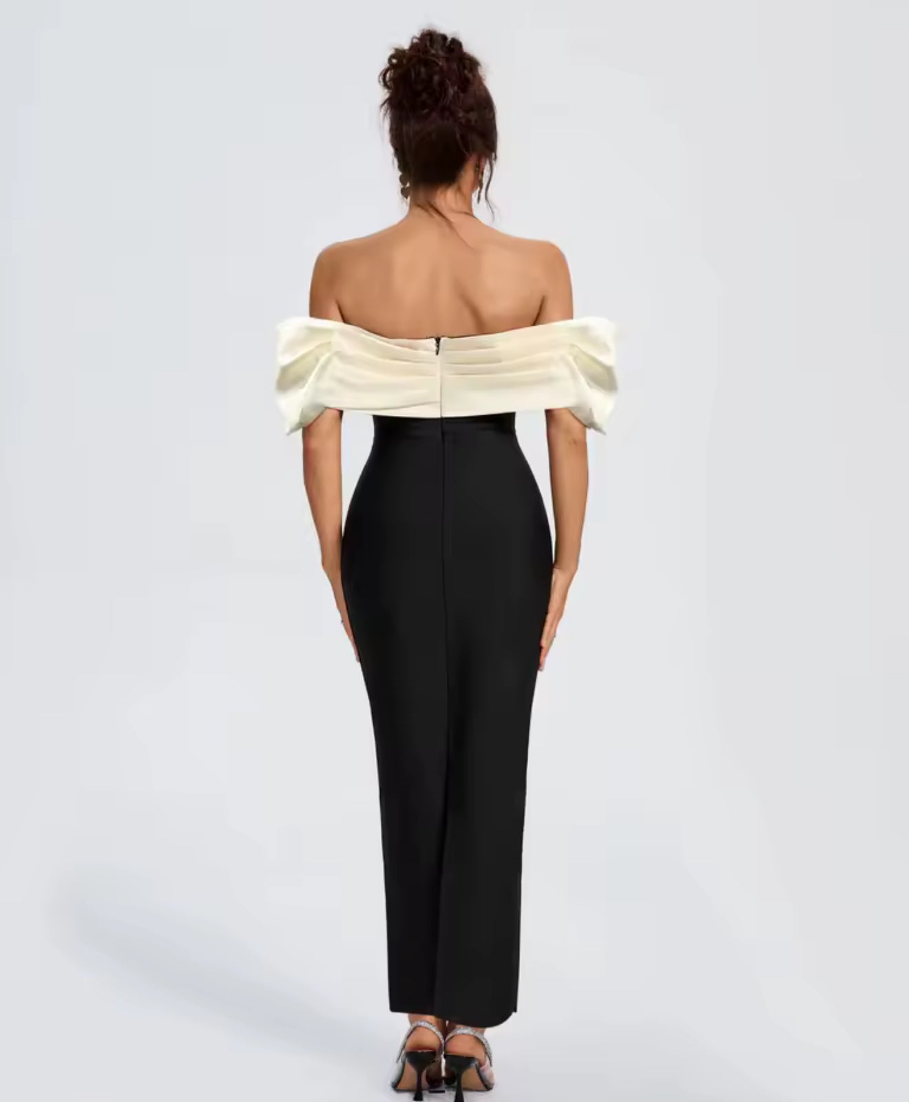 Ruffle shoulder dress