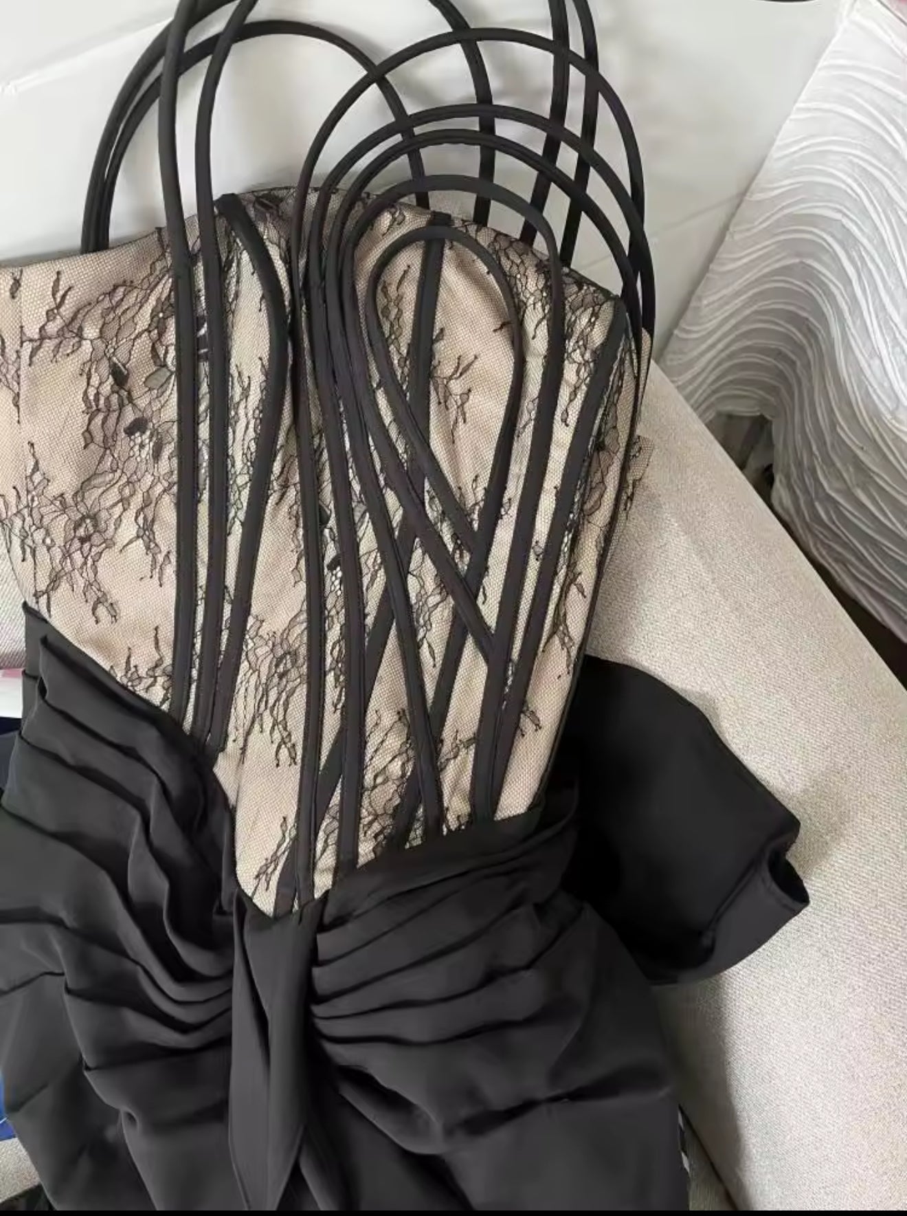 Aileen Black Corset Gown