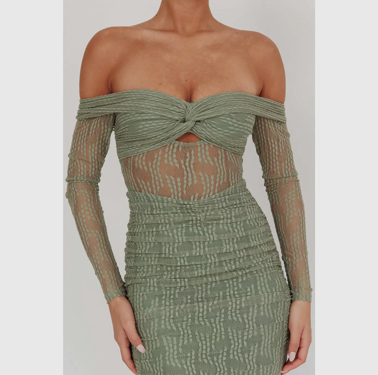 Long Sleeve Bodycon Midi Dress