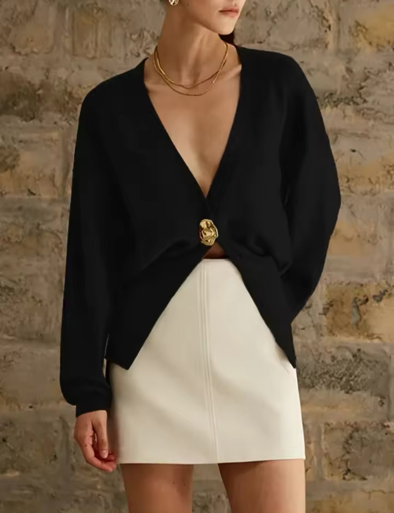 Detailed knitted cardigan