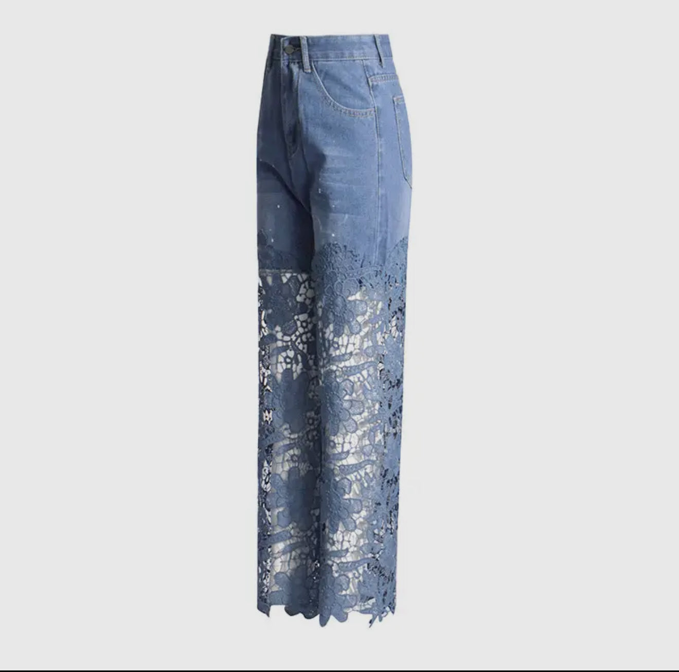 Ladies High Waist Lace Hollow Out
Jeans