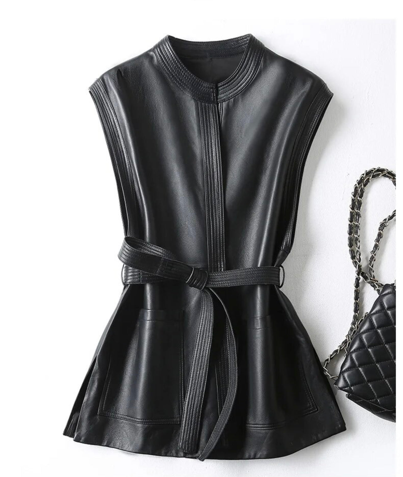 Leather vest