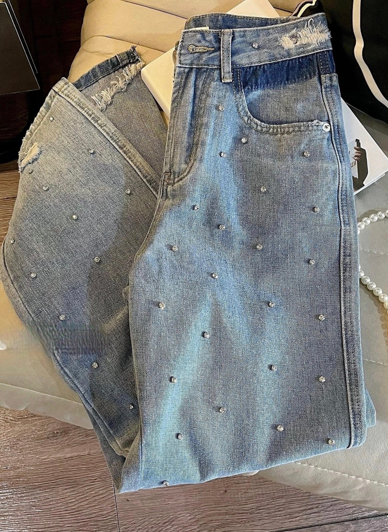 High waisted denim