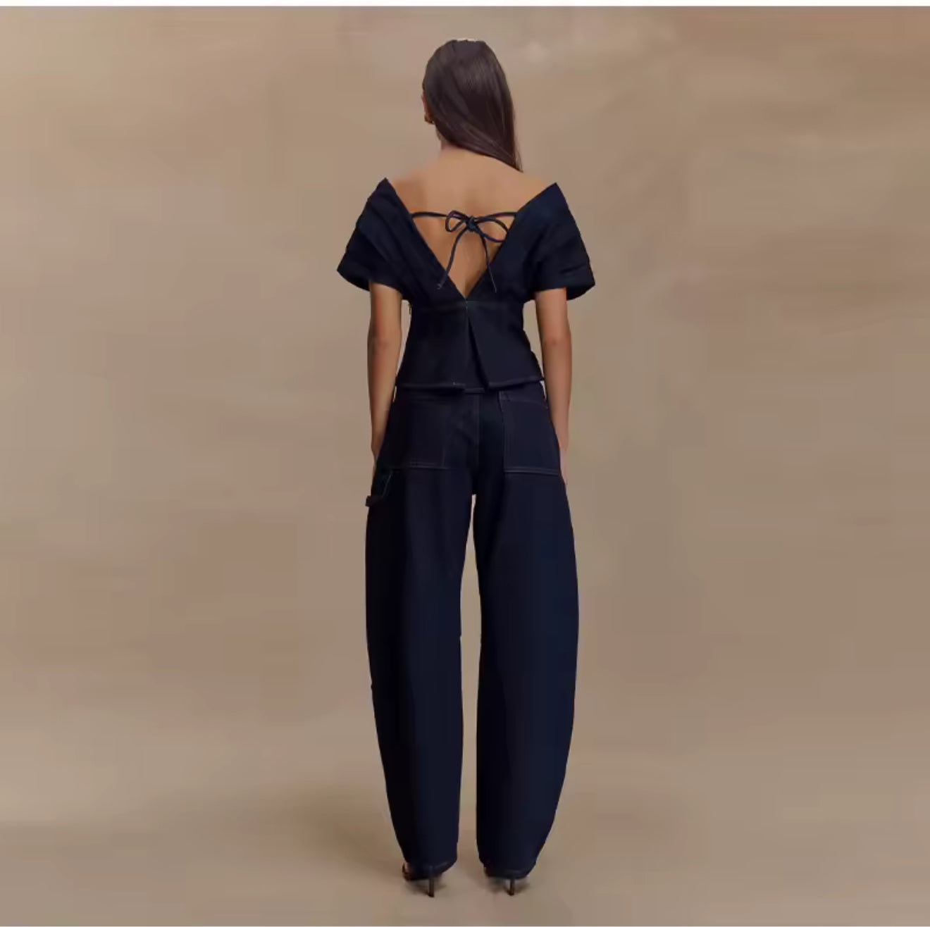 Denim shoulder set