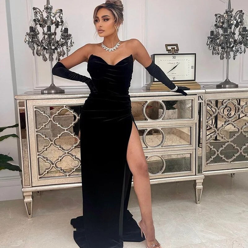 Velvet corset dress