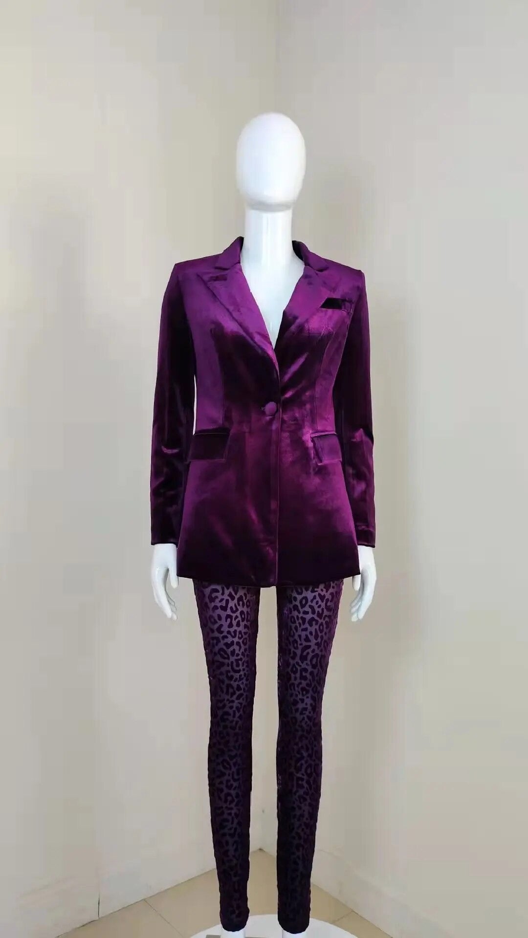 Velvet blazer set