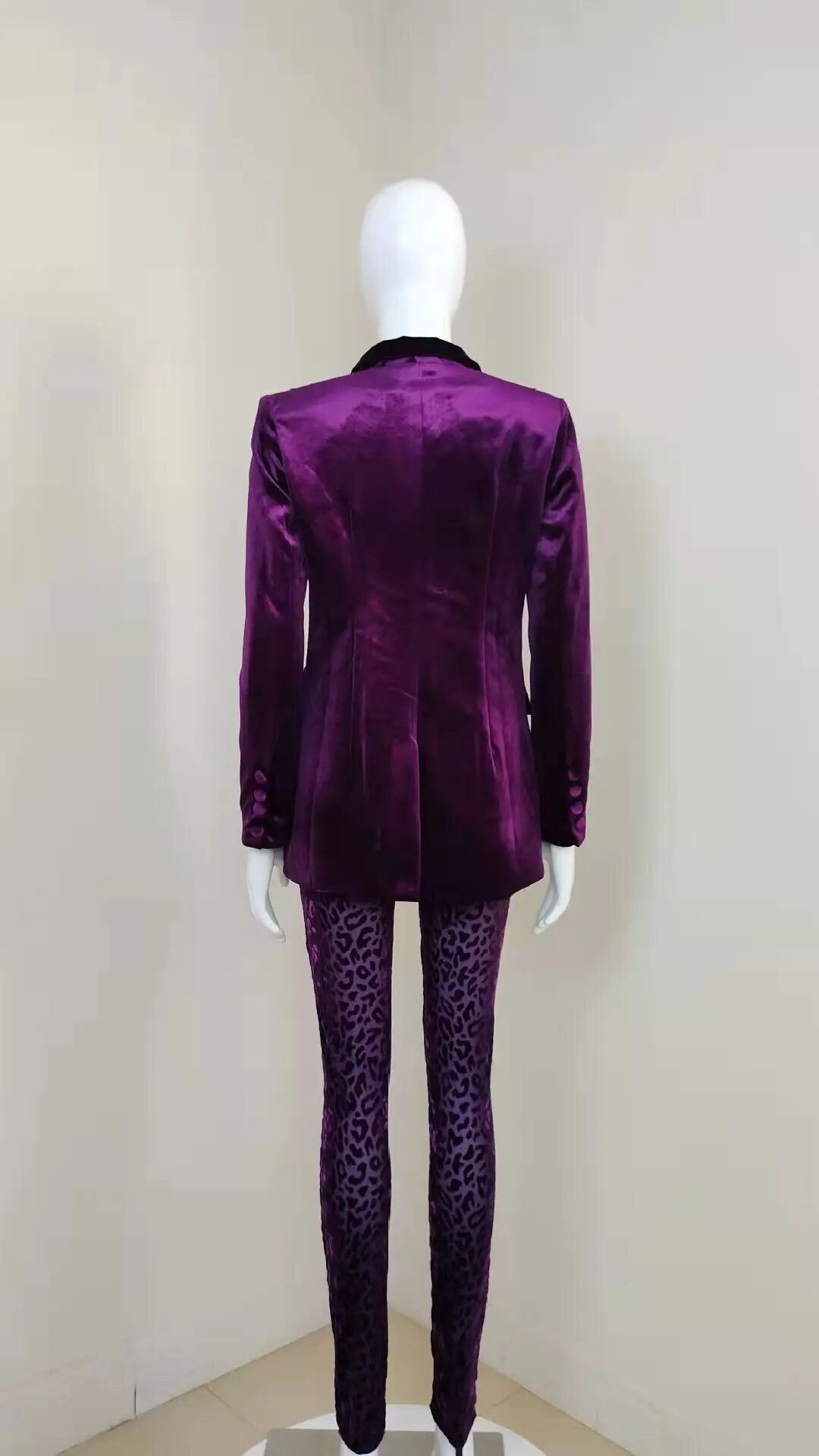 Velvet blazer set