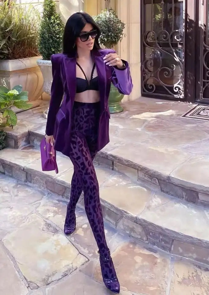 Velvet blazer set