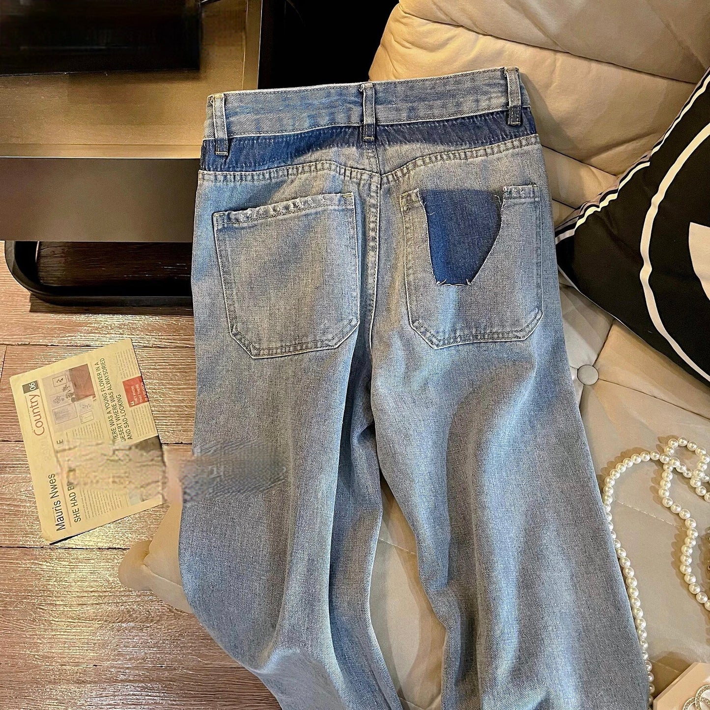 High waisted denim