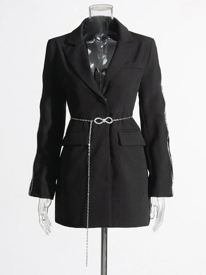Spliced chain blazer