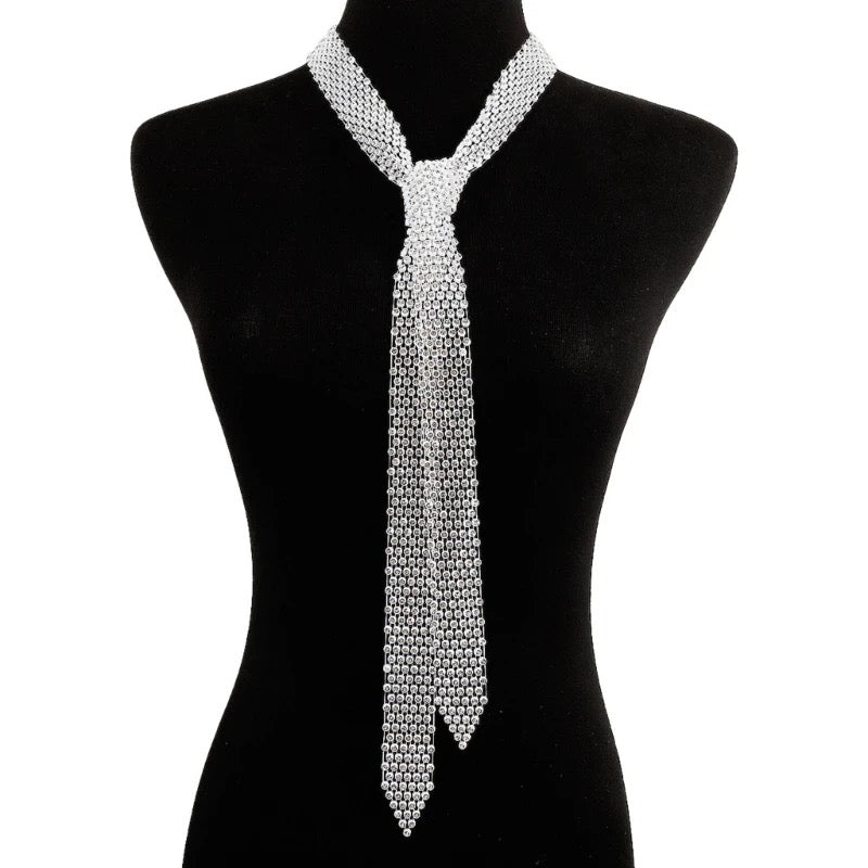 Rhinestone tie