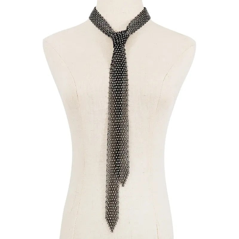 Rhinestone tie