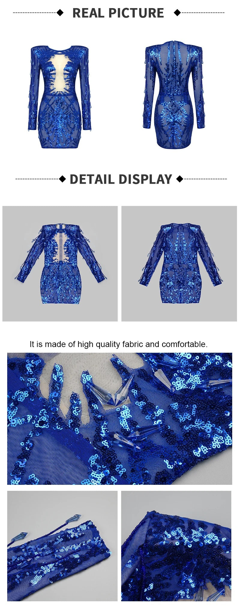 High waist crystal dress
