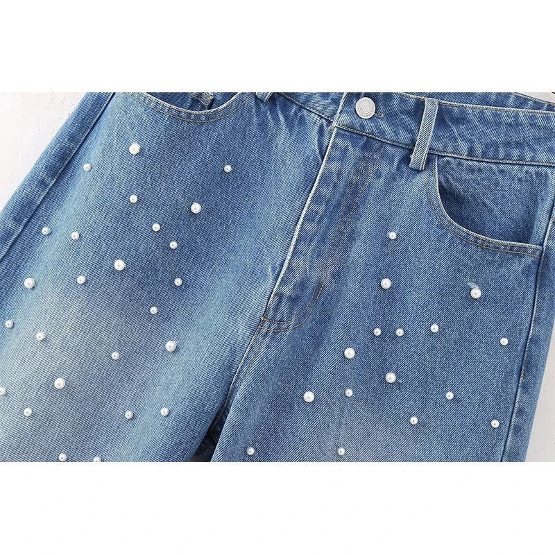 Faux Pearl jeans