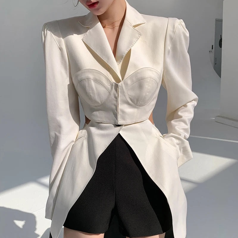 White Casual Blazer