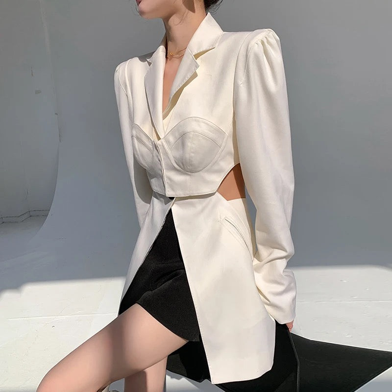 White Casual Blazer