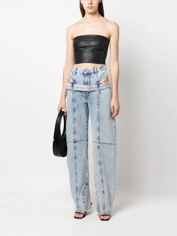 Cut out denim