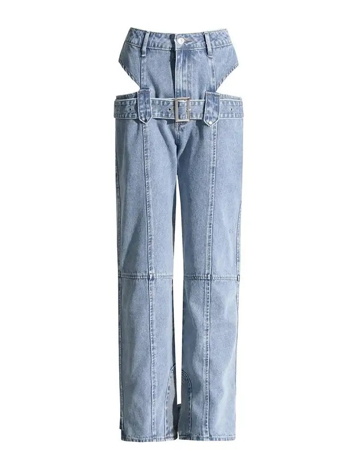 Cut out denim