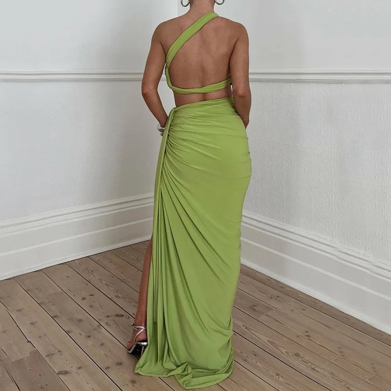 Backless top&skirt set