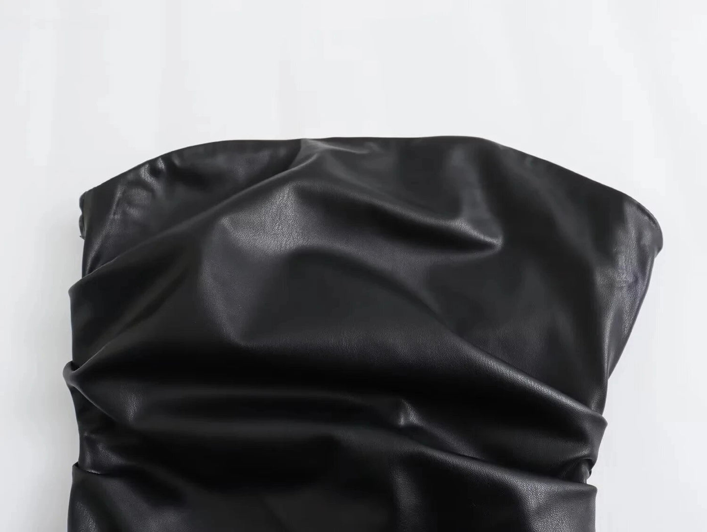 Faux leather dress
