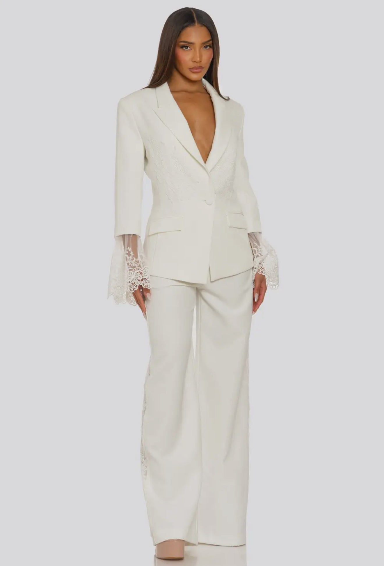 Power Lace Blazer Set –