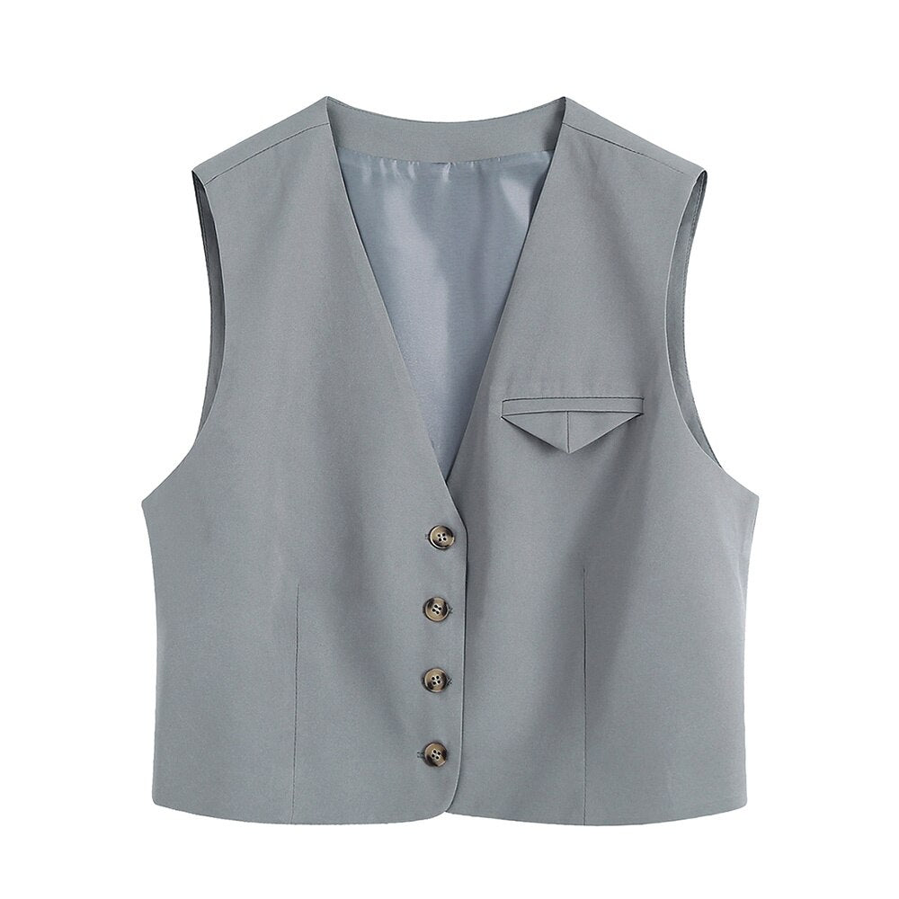 Fashion V Neck Waistcoat Vest