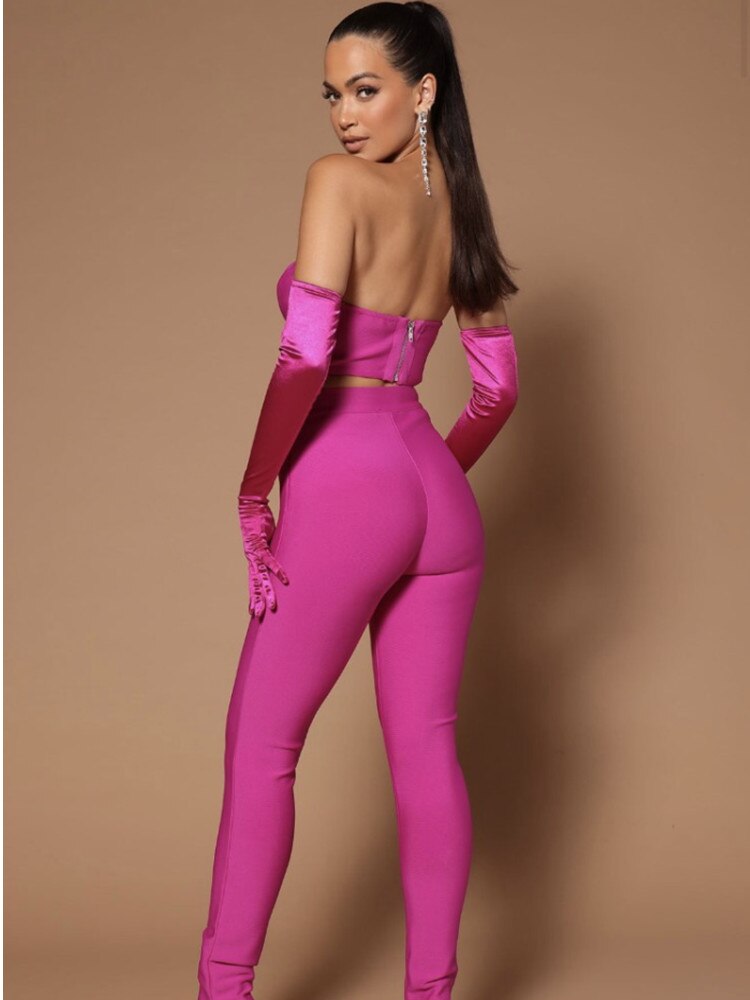 Women Strapless Tops Pants
