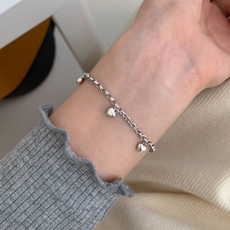 925 Sterling Silver Diamond-Studded Butterfly Bracelet