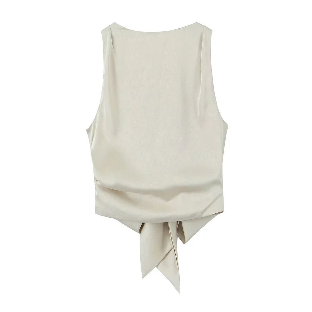 Back open blouse