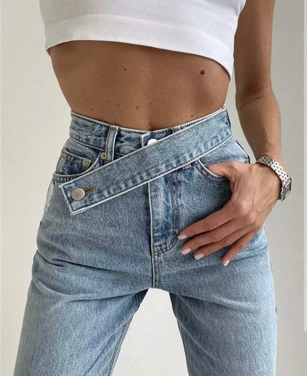 High waist stretch jeans