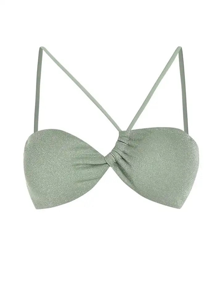 Two piece high cut bathing suit