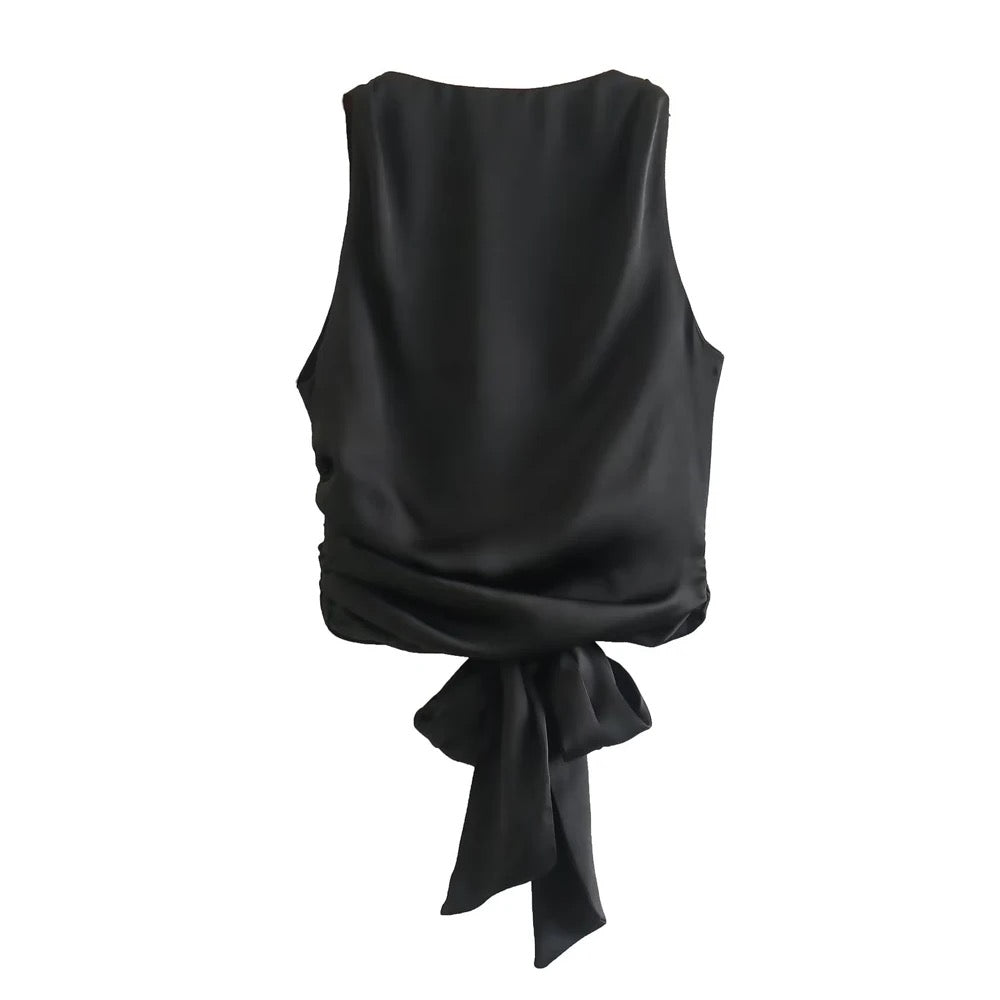 Back open blouse