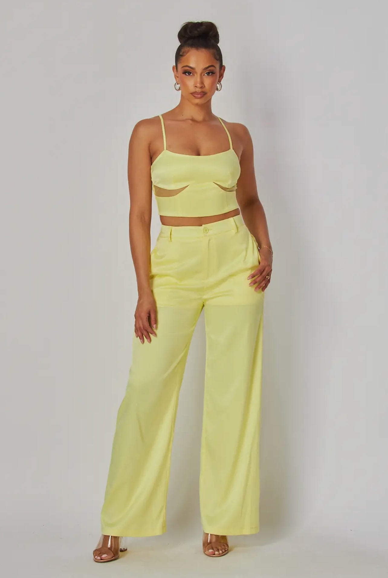 Wildflower Satin Cami Crop Top & Pants