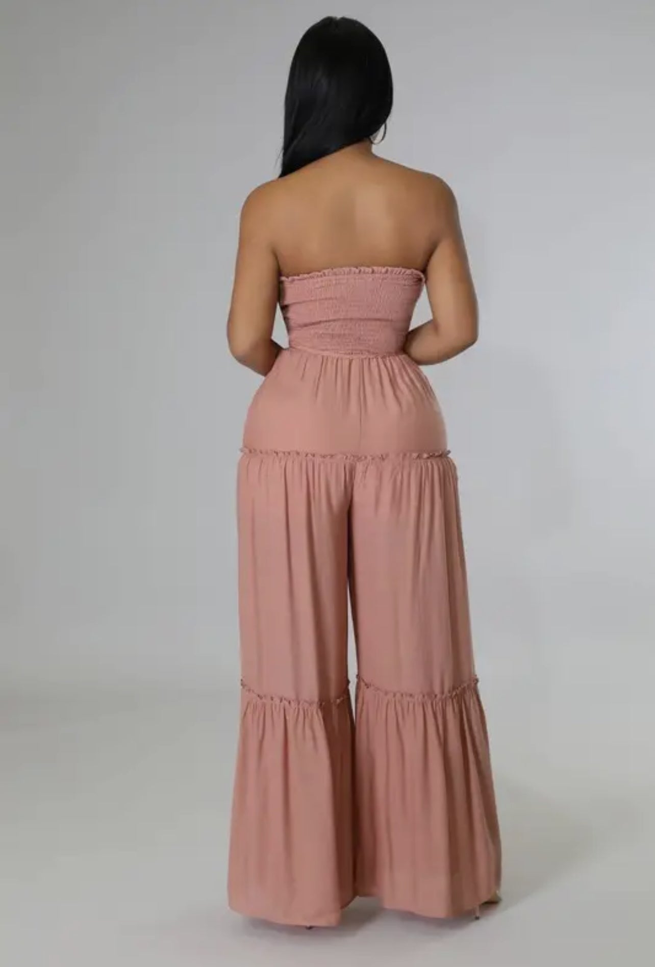 Wide Leg Jumpsuits with Waist Tie