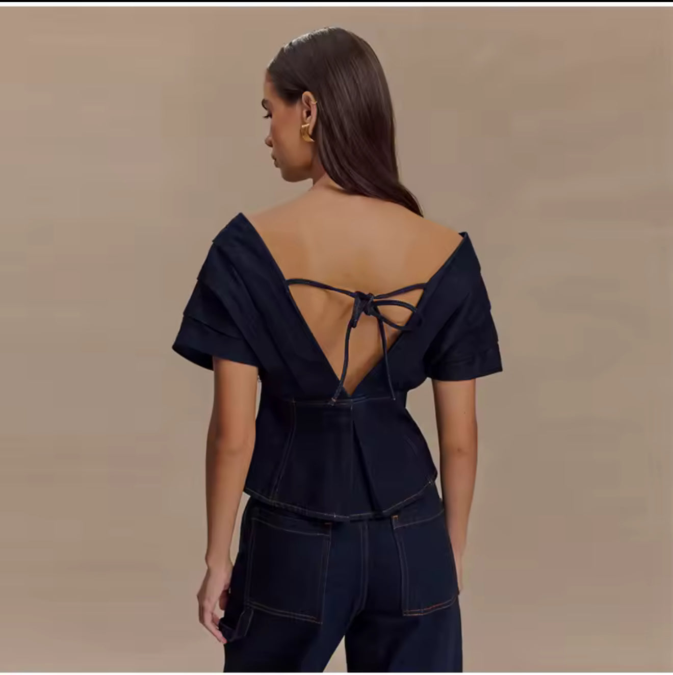 Denim shoulder set