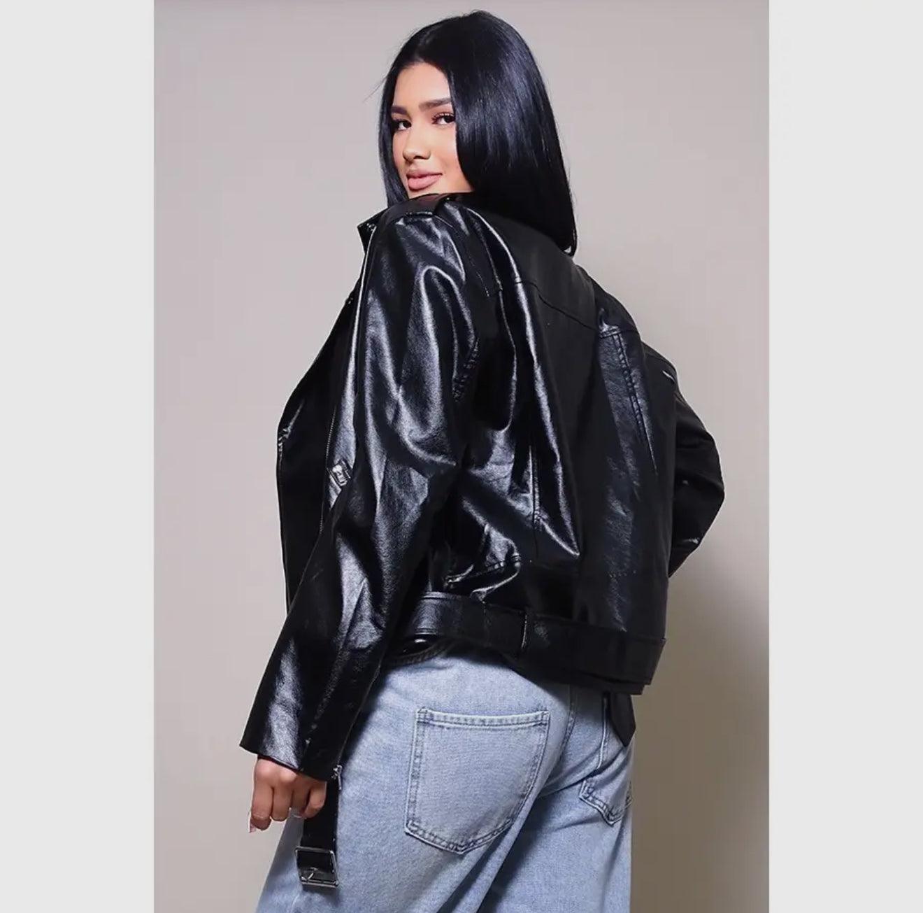 Something About You Oversized Moto
Leather Jacket