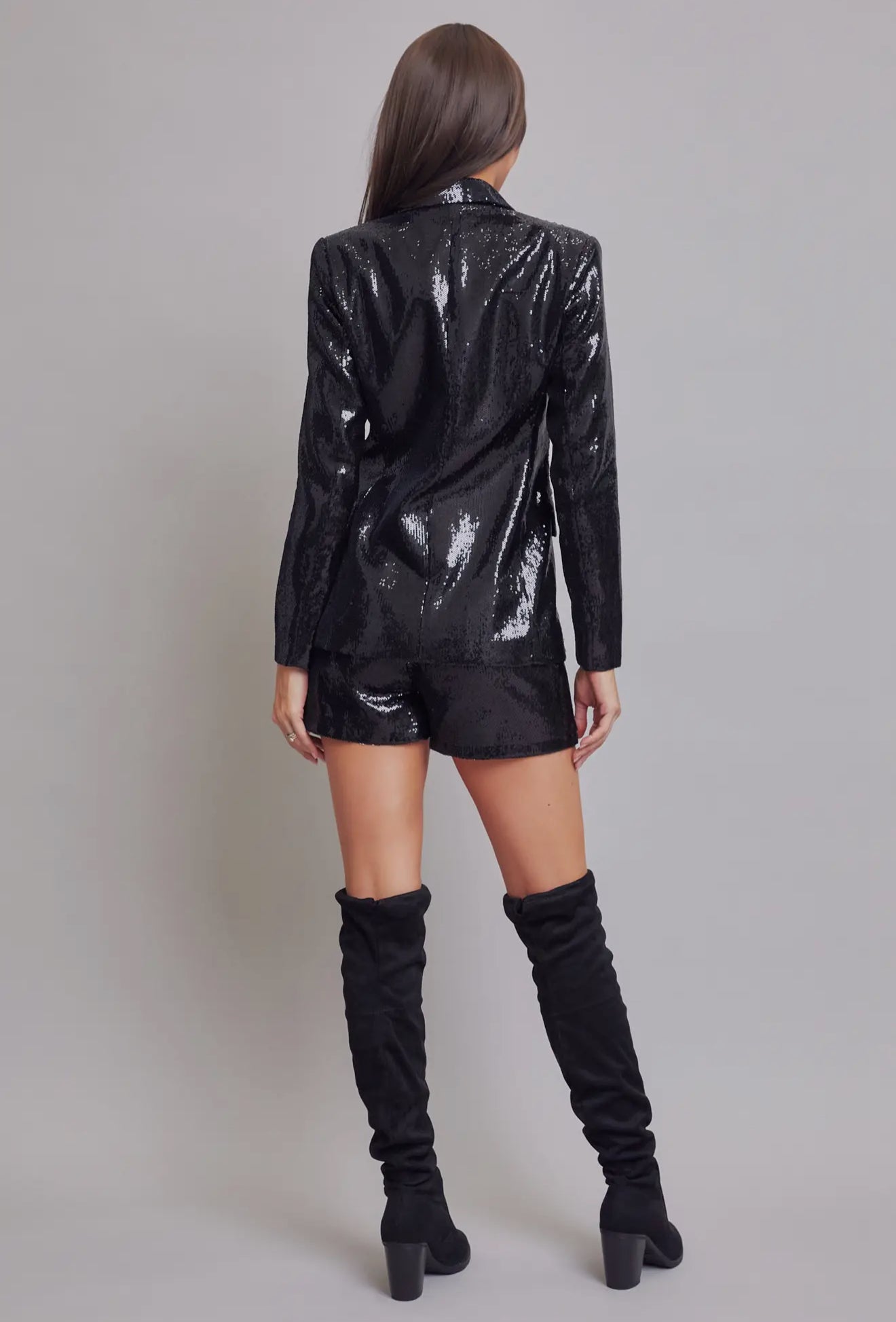 Sequin Blazer and Shorts 2pc Set