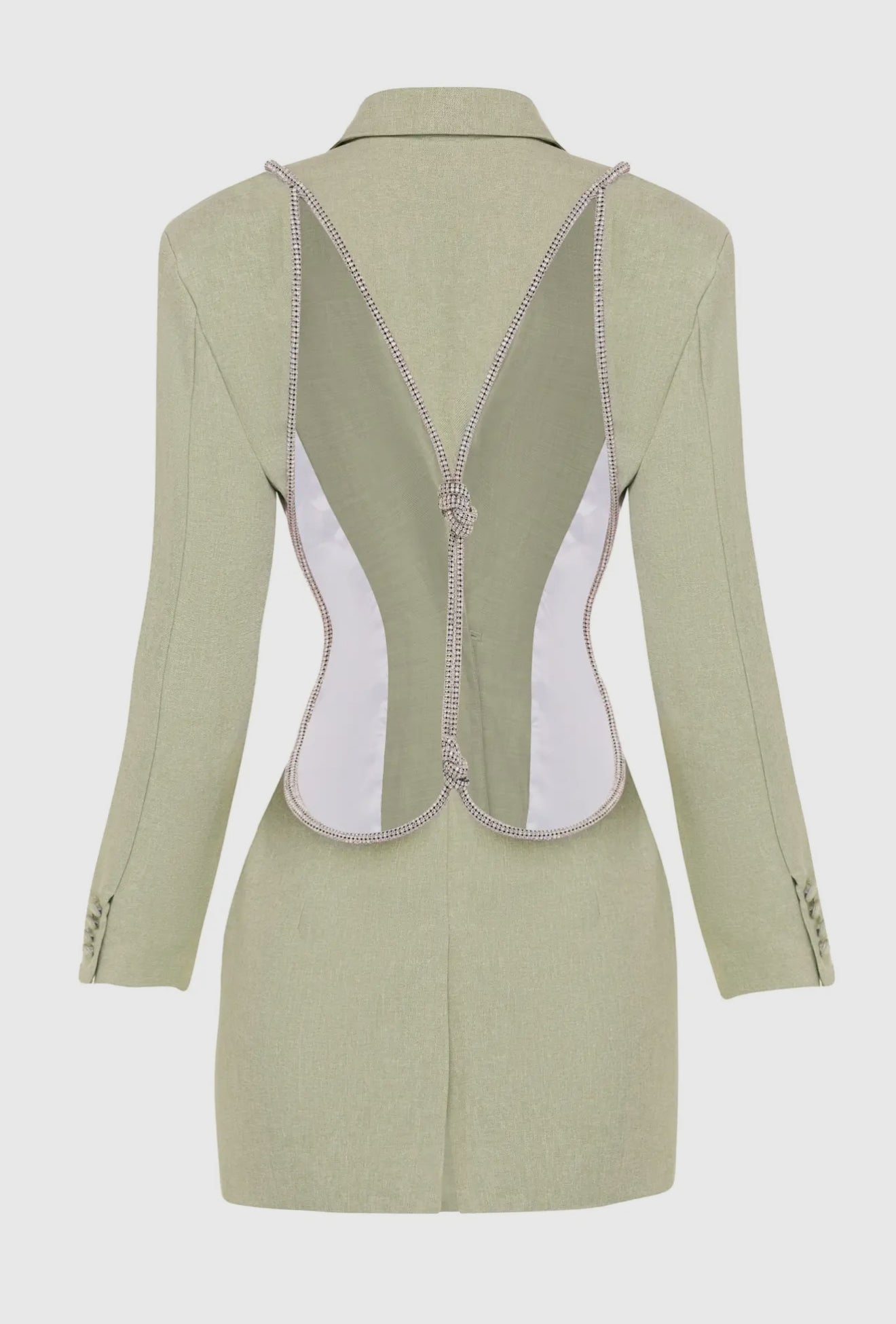 Backless Power Suit – Mint Elegance Set