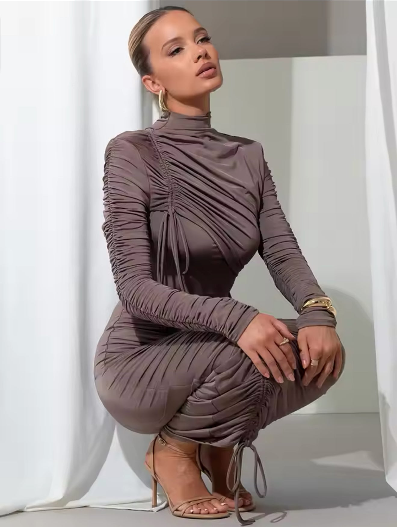 Ruched sexy dress