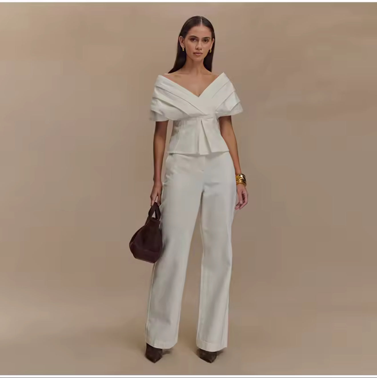 Denim shoulder set