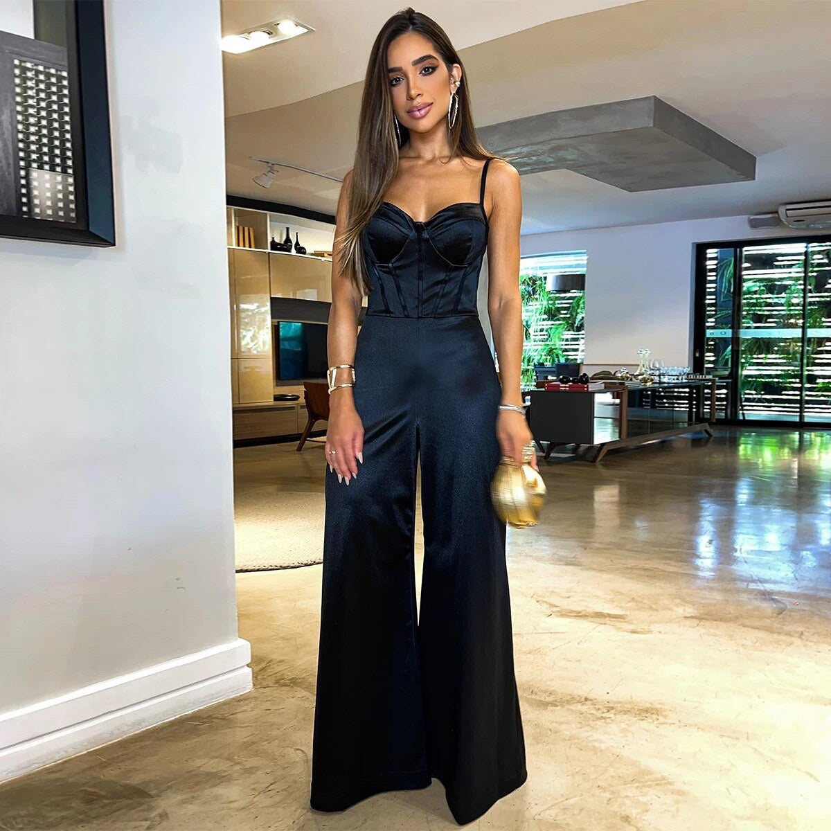 Wide leg jumpsuit