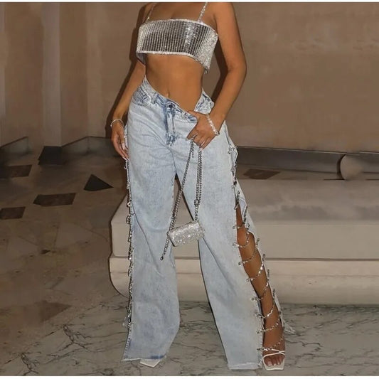 Diamond high waist jeans