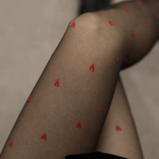 Heart pattern stockings