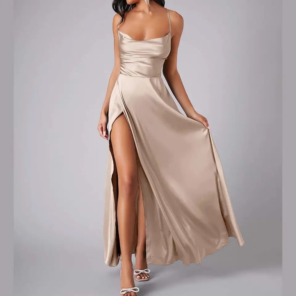 Sexy high slit dress