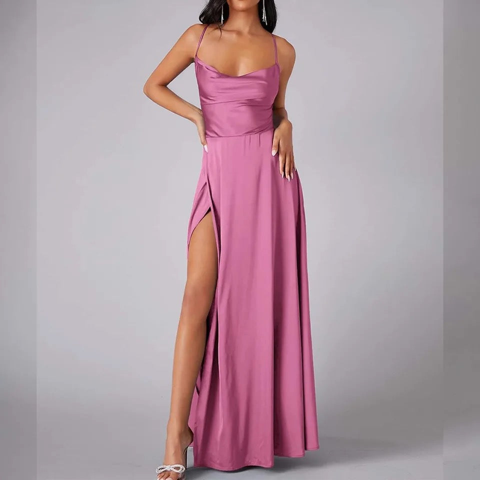 Sexy high slit dress