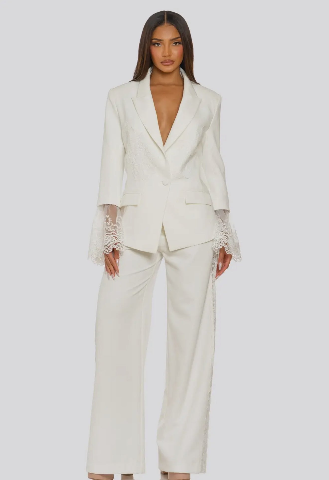 Power Lace Blazer Set –