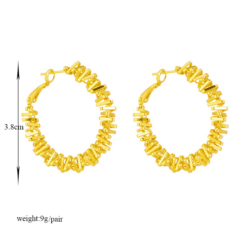 Stainless Steel Irregular Circle Hoop Earring