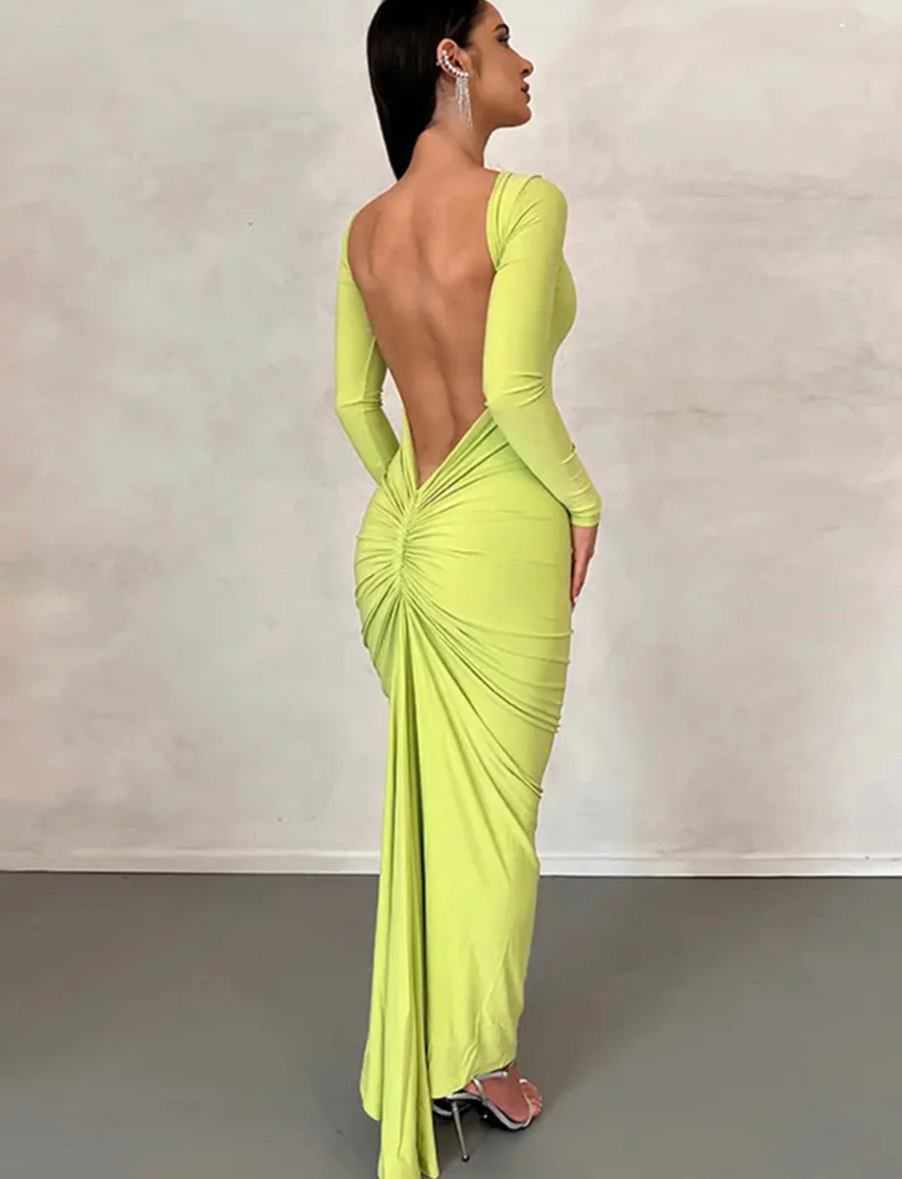 Backless midi dress